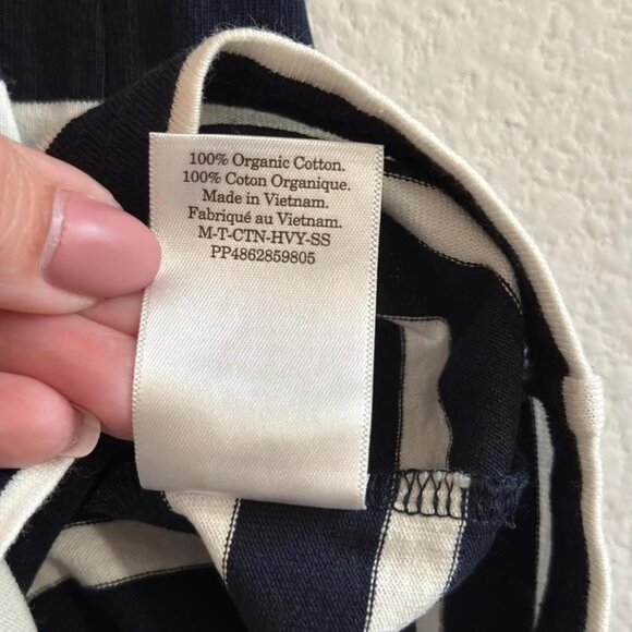 Everlane The Premium-Weight Crew | Uniform in Navy Bone, Size Medium - Picture 8 of 9